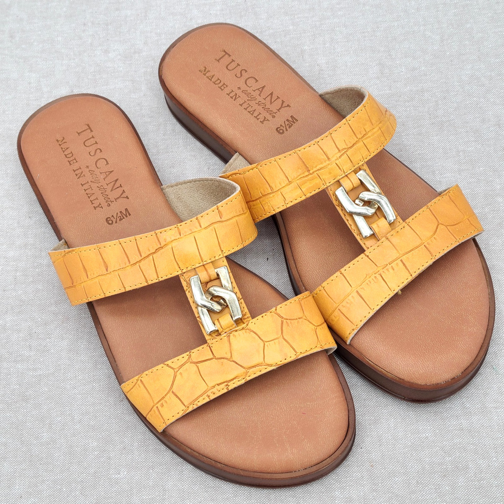 Tuscany by Easy Street Women's‎ Zelmira Slide Sandals 31-4277 Open Toe Size 6.5M